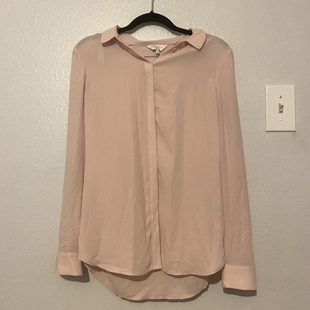 Ted Baker chiffon button down blouse